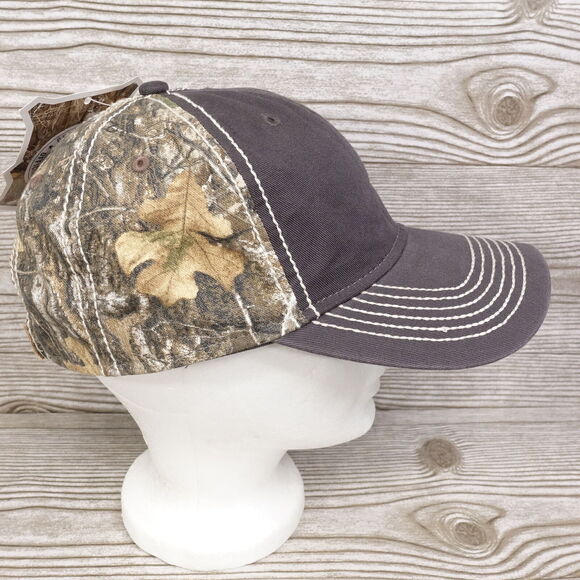 NWT WHITETAILS UNLIMITED GREY REAL TREE CAMO ADJUSTABLE BASEBALL HAT CAP NEW - Picture 8 of 10
